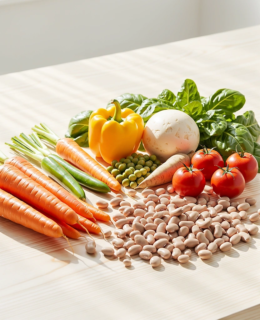 Frische gesunde Zutaten für die Ernährungsberatung